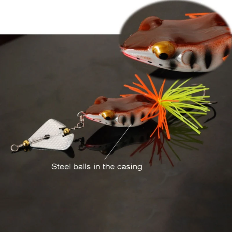 1PCS Fishing Lure With Propeller Artificial Crank Hard Bait Frog Lure Treble Hooks Frog Sinking Bait Carp Fishing Tackle Wobbler
1PCS Fishing Lure With Propeller Artificial Crank Hard Bait Frog Lure Treble Hooks Frog Sinking Bait Carp Fishing Tackle Wobbler