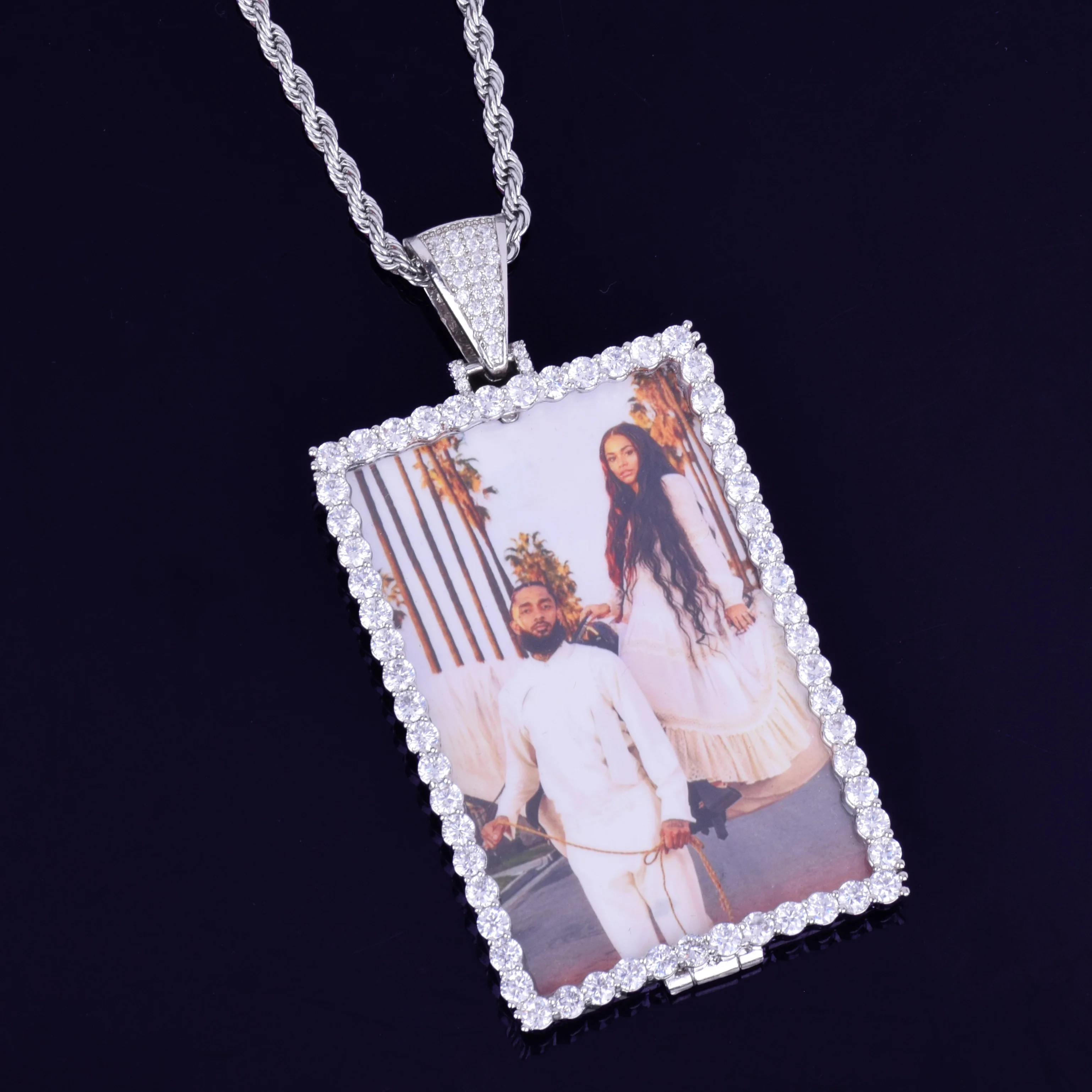 Custom Made Photo Squar Medallions Necklace & Pendant With 4mm Tennis Chain Gold Color Cubic Zircon Men's Hop Jewelry
Custom Made Photo Squar Medallions Necklace & Pendant With 4mm Tennis Chain Gold Color Cubic Zircon Men's Hop Jewelry