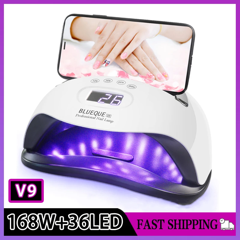 BLUEQUE V9 Nail Gel Dryer Lamp 36 LED UV Lamp Infrared Auto Sensor Quick Dry 168W Nail Lamp Professional Manicure Lamp
BLUEQUE V9 Nail Gel Dryer Lamp 36 LED UV Lamp Infrared Auto Sensor Quick Dry 168W Nail Lamp Professional Manicure Lamp