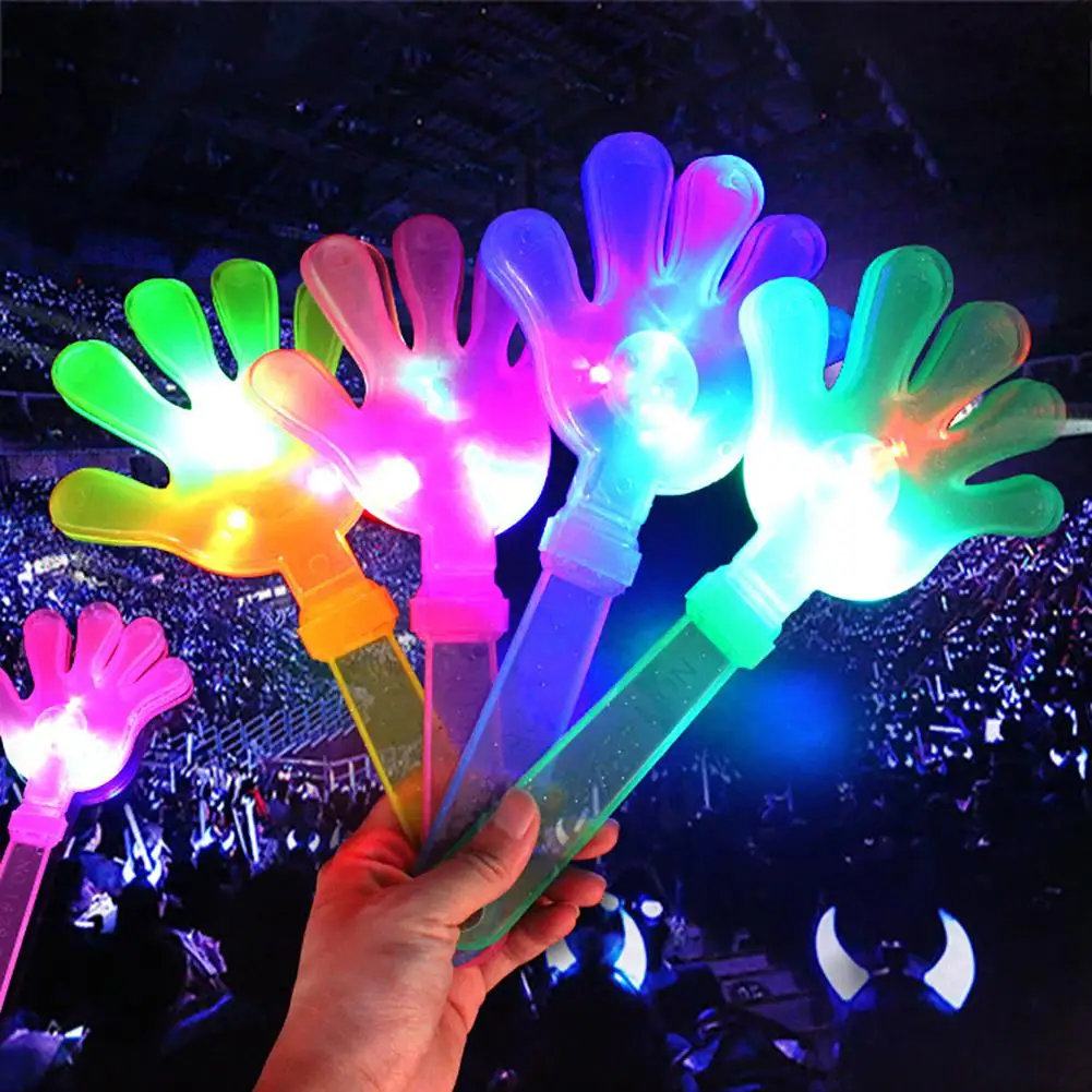 

24cm Portable Palm Shape Plastic Luminous Pat Light Up Party Concert Cheer Prop