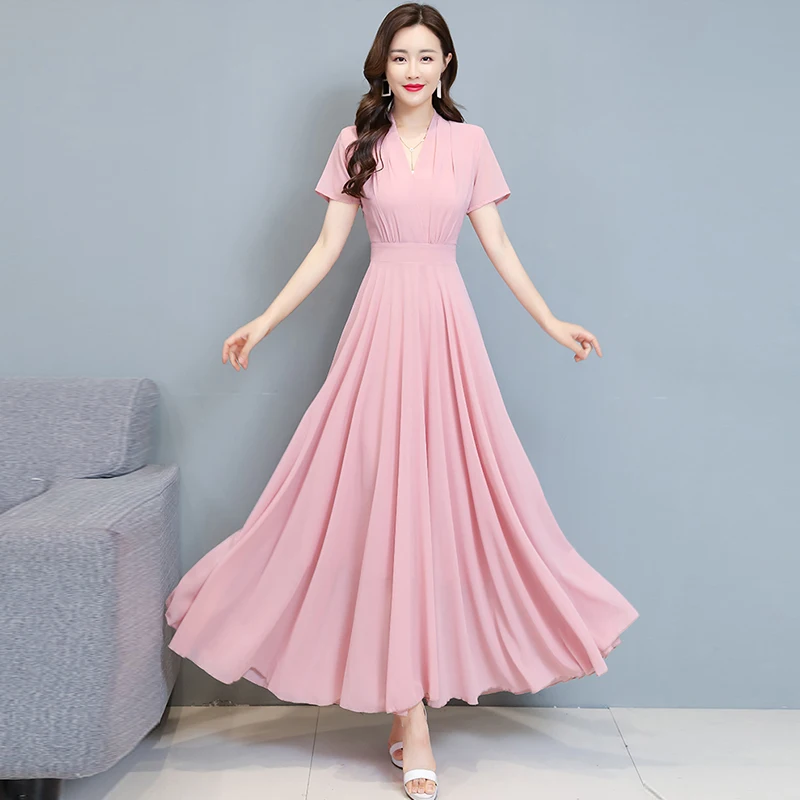 Ropa Mujer Verano 2022 Chiffon Pink Bridesmaid Dresses Short Sleeve Boho Party Evening Dress Plus Size Tunics Vestidos Largos
Ropa Mujer Verano 2022 Chiffon Pink Bridesmaid Dresses Short Sleeve Boho Party Evening Dress Plus Size Tunics Vestidos Largos