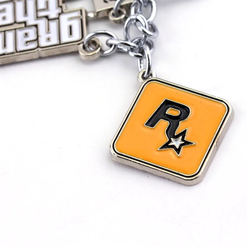 PS4 GTA 5 брелок с рисунком из игры! Брелок для ключей Grand Theft Auto фанатов Xbox PC Rockstar