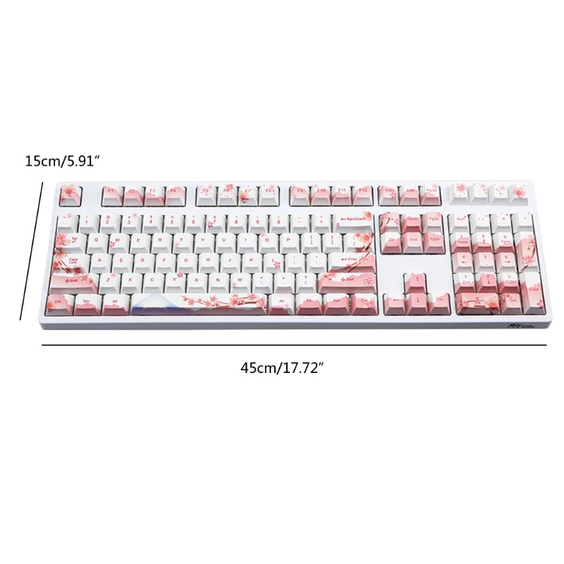110 128 Keys Cherry Profile PBT Keycaps Full Set Mechanical Keyboard Keycaps PBT Dye-Sublimation Cherry Blossom Keycaps
110 128 Keys Cherry Profile PBT Keycaps Full Set Mechanical Keyboard Keycaps PBT Dye-Sublimation Cherry Blossom Keycaps