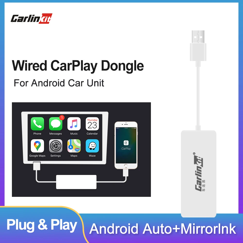 Carlinkit USB Apple проводной Carplay адаптер для Smart TV Link Android Car Radio Auto Airplay/Mirrorlink|ТВ-приемник