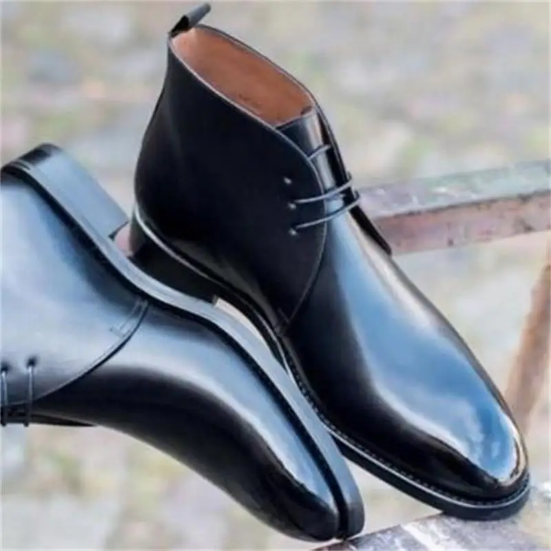 2021 New Men Fashion Trend Business Casual British Style Dress Shoes Black PU Round Head Wingtip Lace Daily Ankle Boots 3KC666
2021 New Men Fashion Trend Business Casual British Style Dress Shoes Black PU Round Head Wingtip Lace Daily Ankle Boots 3KC666