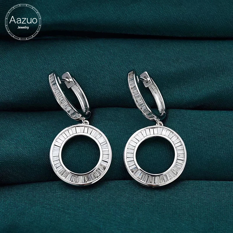 Aazuo 100% Real 18K White Gold Real Natural Diamonds Classic Round Earring For Woman Wedding Engagement Party Au750
Aazuo 100% Real 18K White Gold Real Natural Diamonds Classic Round Earring For Woman Wedding Engagement Party Au750