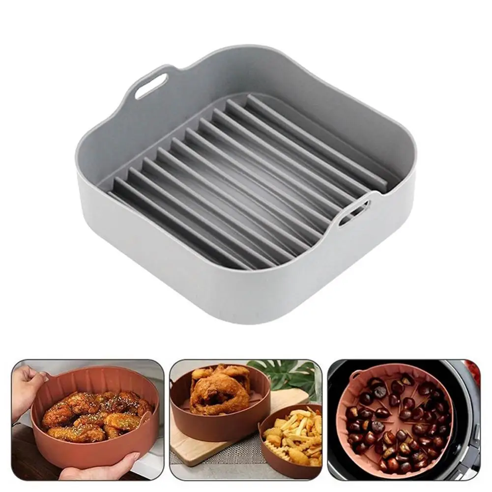 Air Fryer Silicone Pan 8x8 Inch Square Silicone Air Fryer Basket Air Fryer Oven Accessories Silicone Bowl Set
Air Fryer Silicone Pan 8x8 Inch Square Silicone Air Fryer Basket Air Fryer Oven Accessories Silicone Bowl Set