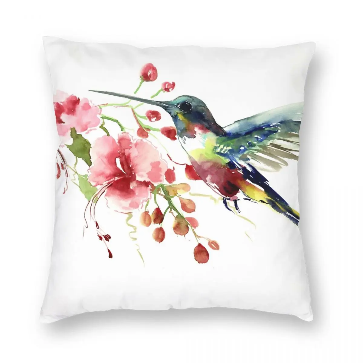 Hummingbird And Flowers Pillowcase Polyester Linen Velvet Pattern Zip Decor Pillow Case Room Cushion Cover 45x45 
Hummingbird And Flowers Pillowcase Polyester Linen Velvet Pattern Zip Decor Pillow Case Room Cushion Cover 45x45