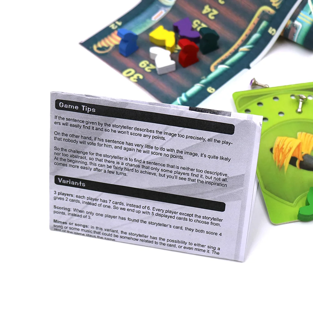 tell story deck Accessories board game 3-12 players wooden rabbit voting cards pin playing field English Russian rules no cards
tell story deck Accessories board game 3-12 players wooden rabbit voting cards pin playing field English Russian rules no cards