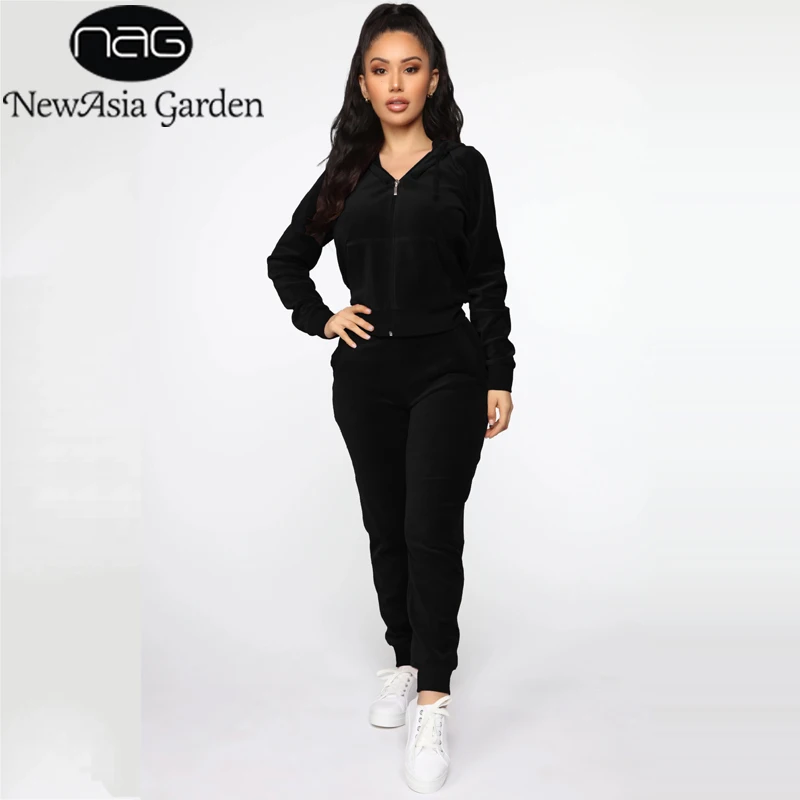 NewAsia Velour Tracksuit Drawstring Zipper Hoodie and Jogger Set Sweatpants Women 2 Piece Set Fashion Suit 2020 Fall Clothes New
NewAsia Velour Tracksuit Drawstring Zipper Hoodie and Jogger Set Sweatpants Women 2 Piece Set Fashion Suit 2020 Fall Clothes New