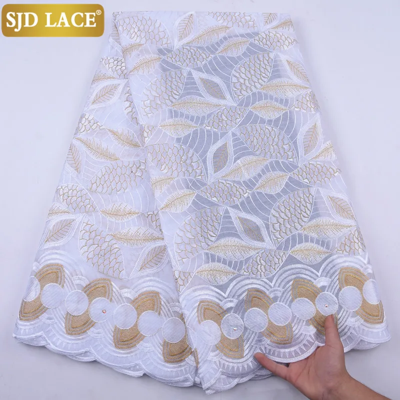 SJD LACE African Dry Lace Fabric With Stones Embroidery Swiss Voile Lace In Switzerland 5Yards For Wedding Party Materials A2129
SJD LACE African Dry Lace Fabric With Stones Embroidery Swiss Voile Lace In Switzerland 5Yards For Wedding Party Materials A2129
