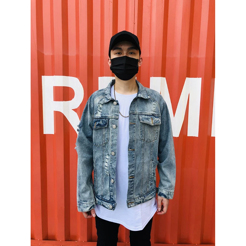 Fashion Dinosaur Printed Patchwork Denim Jacket Men Distressed Hole Streetwear Hip Hop Oversized Blue Jeans Jacket Male R3195
Fashion Dinosaur Printed Patchwork Denim Jacket Men Distressed Hole Streetwear Hip Hop Oversized Blue Jeans Jacket Male R3195