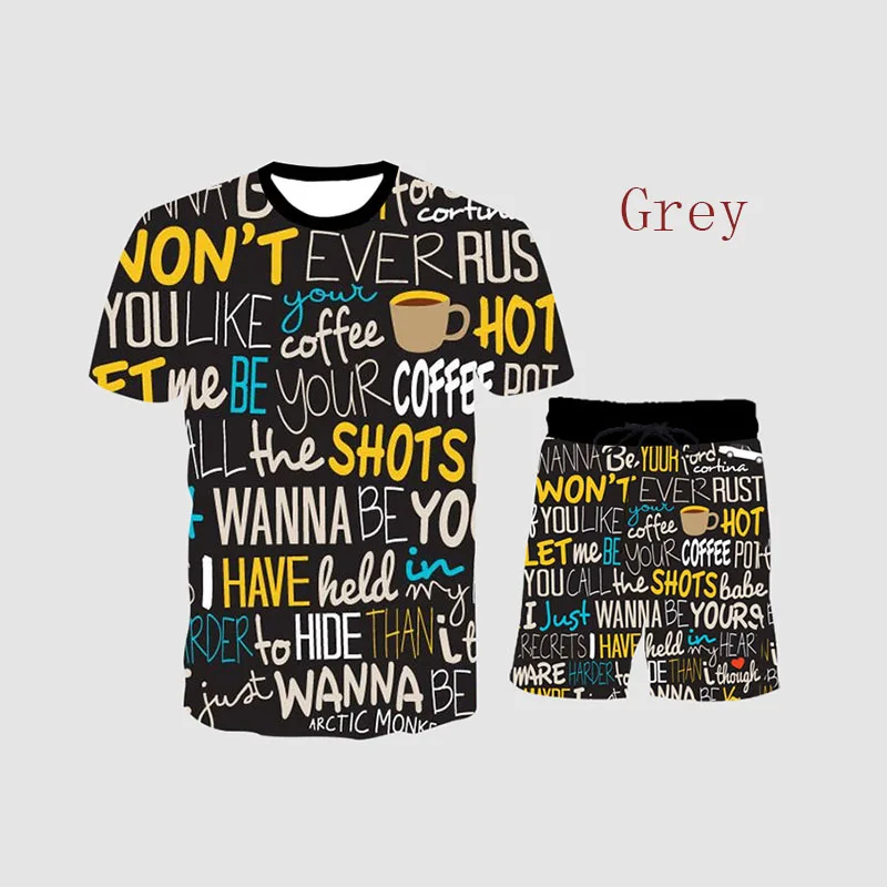 2021 Summer Mens 3D Printed Short Suit T-Shirt Shorts Casual Wear Fashion Letter Printing Men Streetwear Sportswear 2-Piece Set
2021 Summer Mens 3D Printed Short Suit T-Shirt Shorts Casual Wear Fashion Letter Printing Men Streetwear Sportswear 2-Piece Set