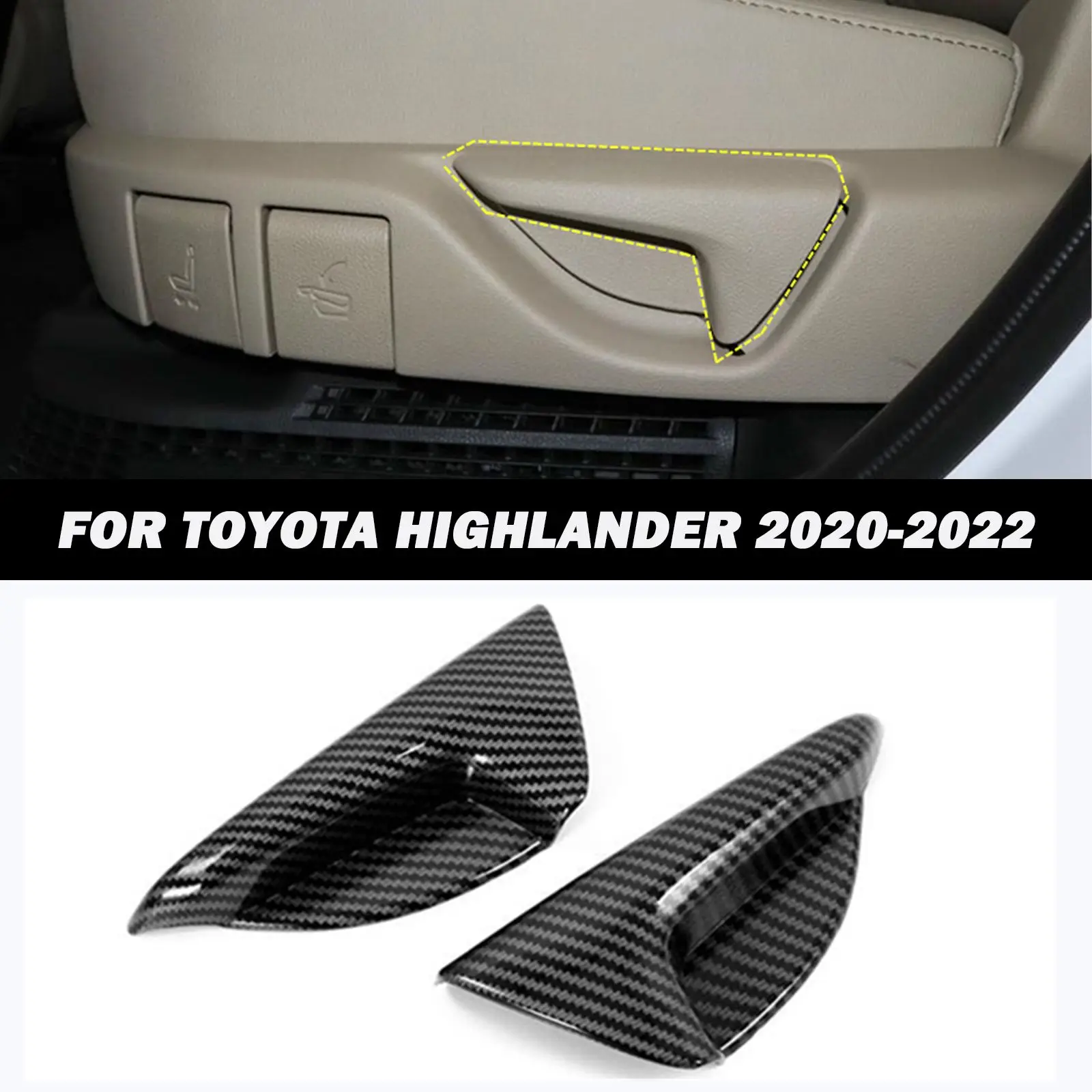 For Toyota Highlander 2020-2022 Carbon Fiber ABS Rear Seat Armrest Trim Handle Patch Cover 2pcs
For Toyota Highlander 2020-2022 Carbon Fiber ABS Rear Seat Armrest Trim Handle Patch Cover 2pcs
