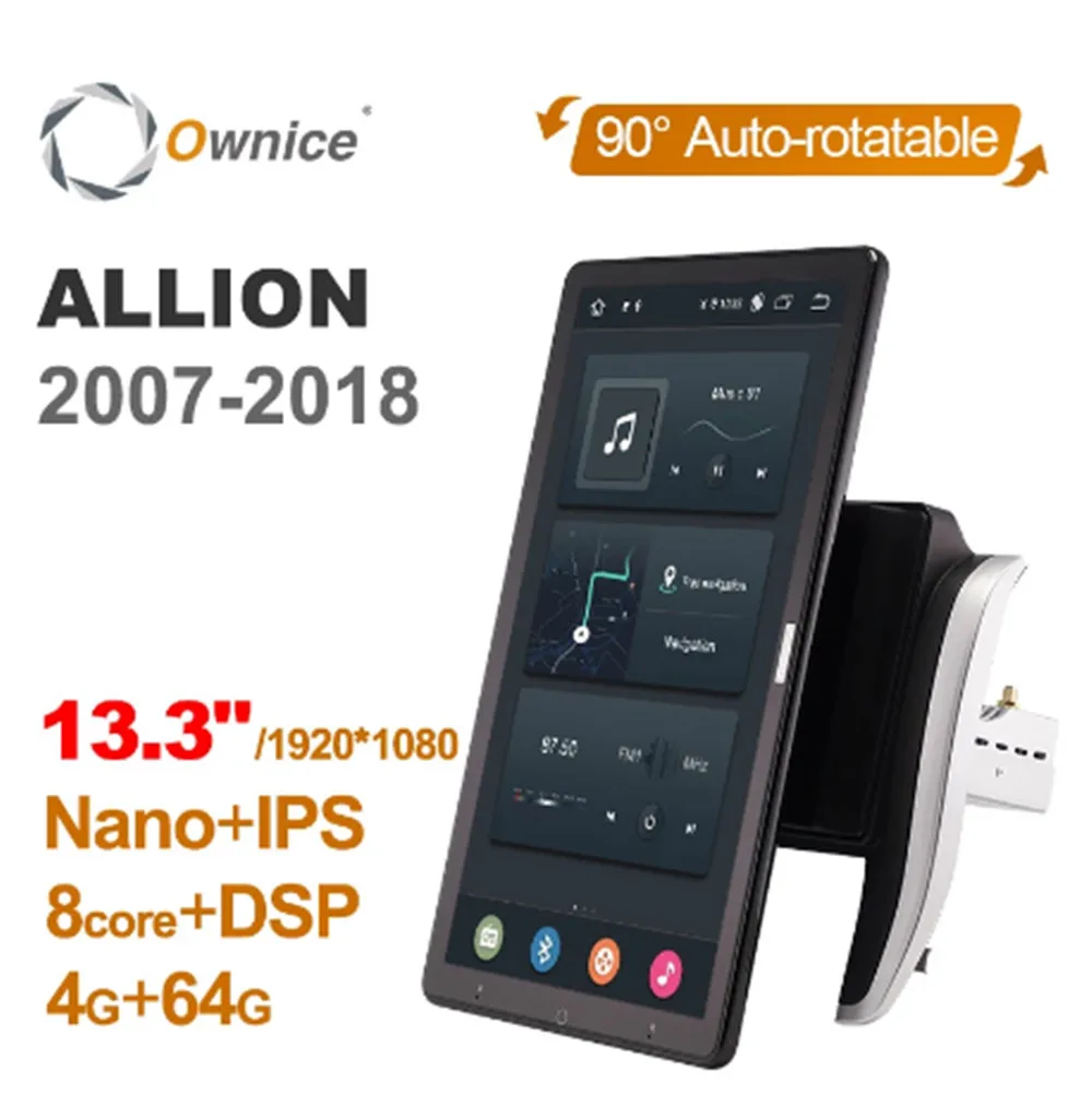 Автомагнитола Ownice, 1080P, Android 10,0, для TOYOTA 2007-2018, GPS, мультимедийный плеер, 13,3 дюйма, IPS, поворотный
Автомагнитола Ownice, 1080P, Android 10,0, для TOYOTA 2007-2018, GPS, мультимедийный плеер, 13,3 дюйма, IPS, поворотный