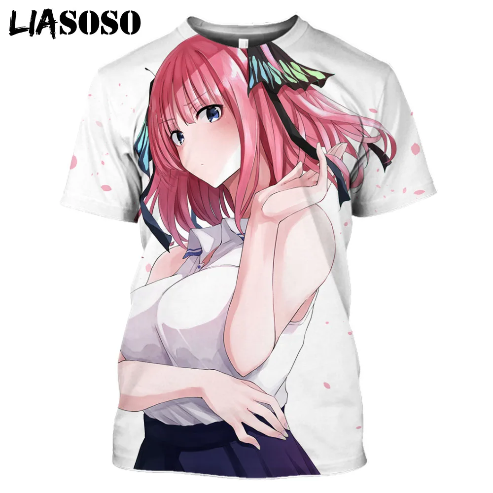 LIASOSO Anime The Quintessential Quintuplets Girl Gotoubun No Hanayome Nakano Nino Print T-Shirt Short Sleeve Harajuku Tees
LIASOSO Anime The Quintessential Quintuplets Girl Gotoubun No Hanayome Nakano Nino Print T-Shirt Short Sleeve Harajuku Tees