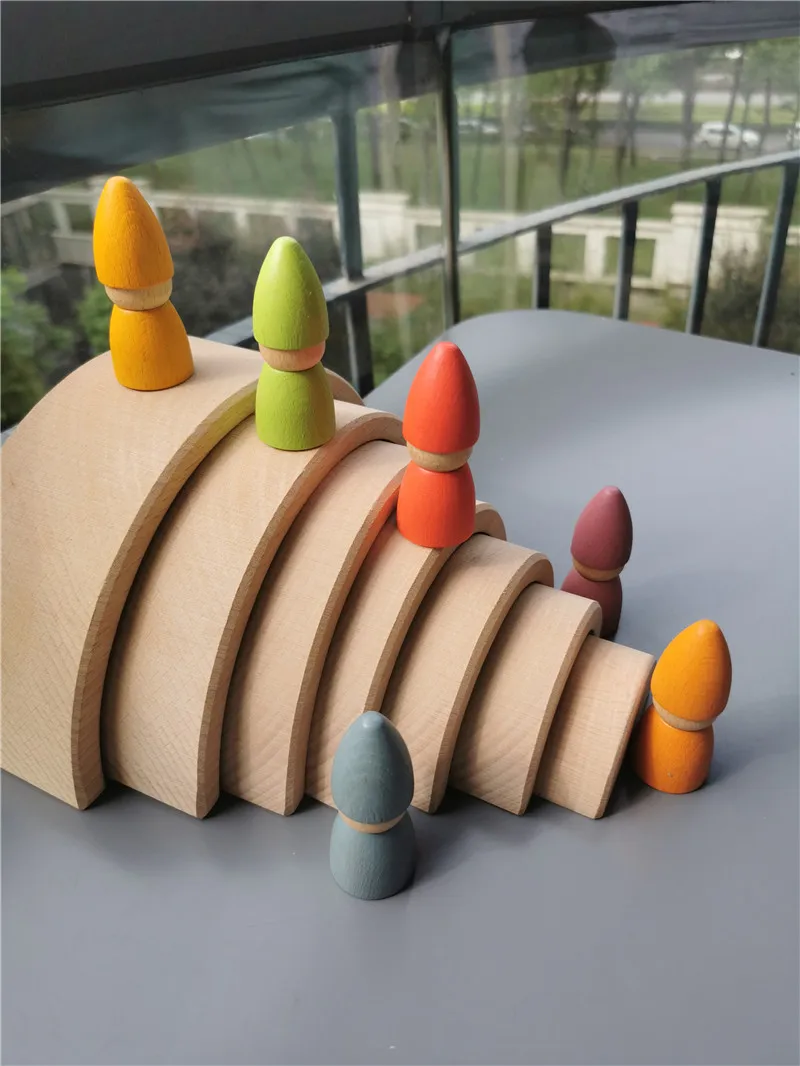 6 Wooden Peg Dolls Gnomes Rainbow Beech Wood Doll Children Montessori Toys 2.9x7cm Wholesales
6 Wooden Peg Dolls Gnomes Rainbow Beech Wood Doll Children Montessori Toys 2.9x7cm Wholesales