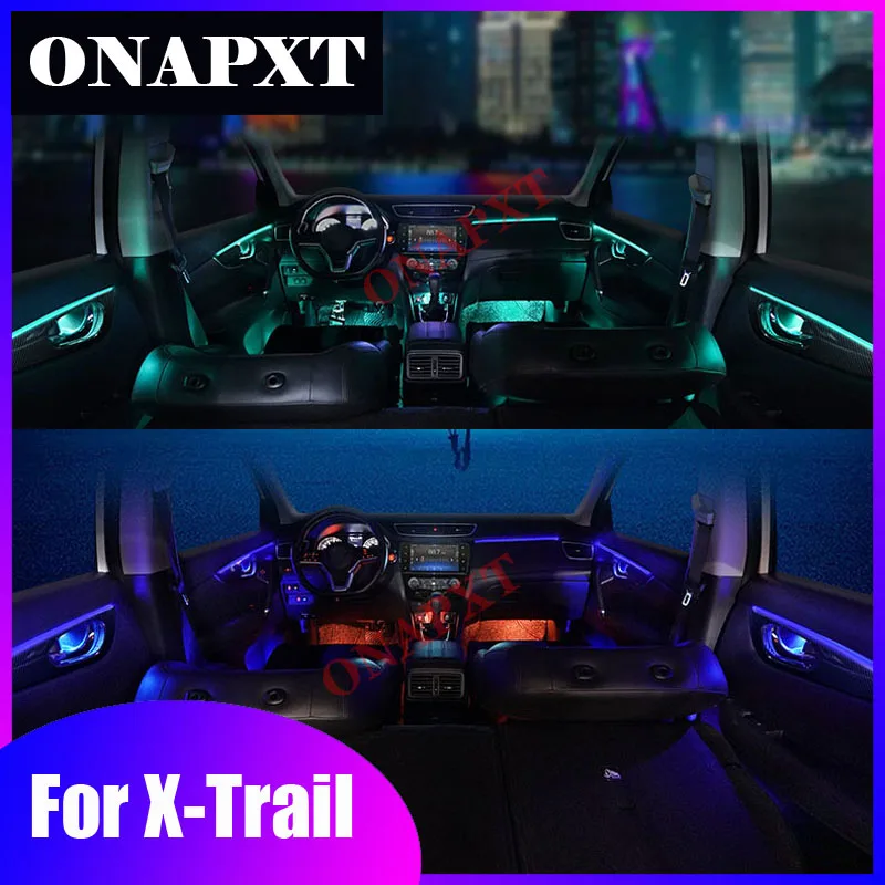 For Nissan X-Trail 2019-2020 Neon Ambient Light Set Decorative LED Atmosphere Lamp illuminated Strip 64 colors Button Control
For Nissan X-Trail 2019-2020 Neon Ambient Light Set Decorative LED Atmosphere Lamp illuminated Strip 64 colors Button Control