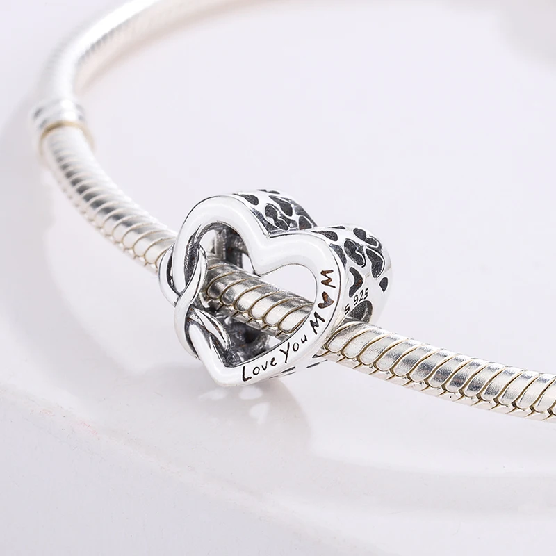Fashion 925 Sterling Silver Love You Mom Cut-Out Heart Pendant Charm Bracelet DIY Jewelry Making For Original Pandora
Fashion 925 Sterling Silver Love You Mom Cut-Out Heart Pendant Charm Bracelet DIY Jewelry Making For Original Pandora