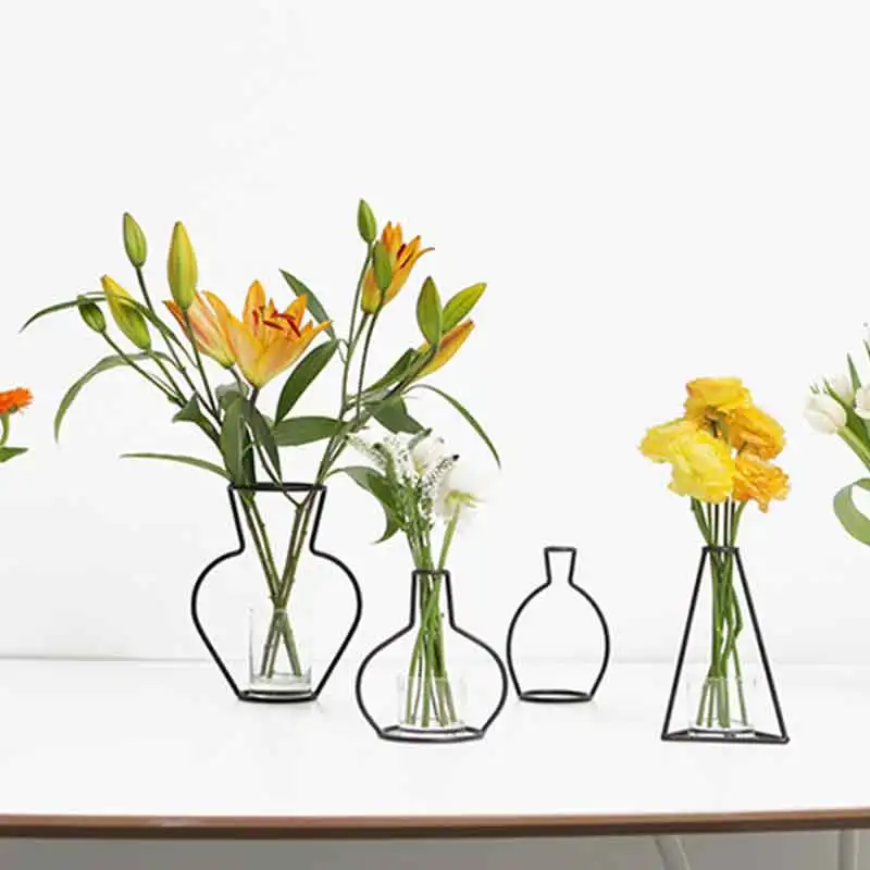Креативная художественная железная полка для вазы аксессуары украшения дома