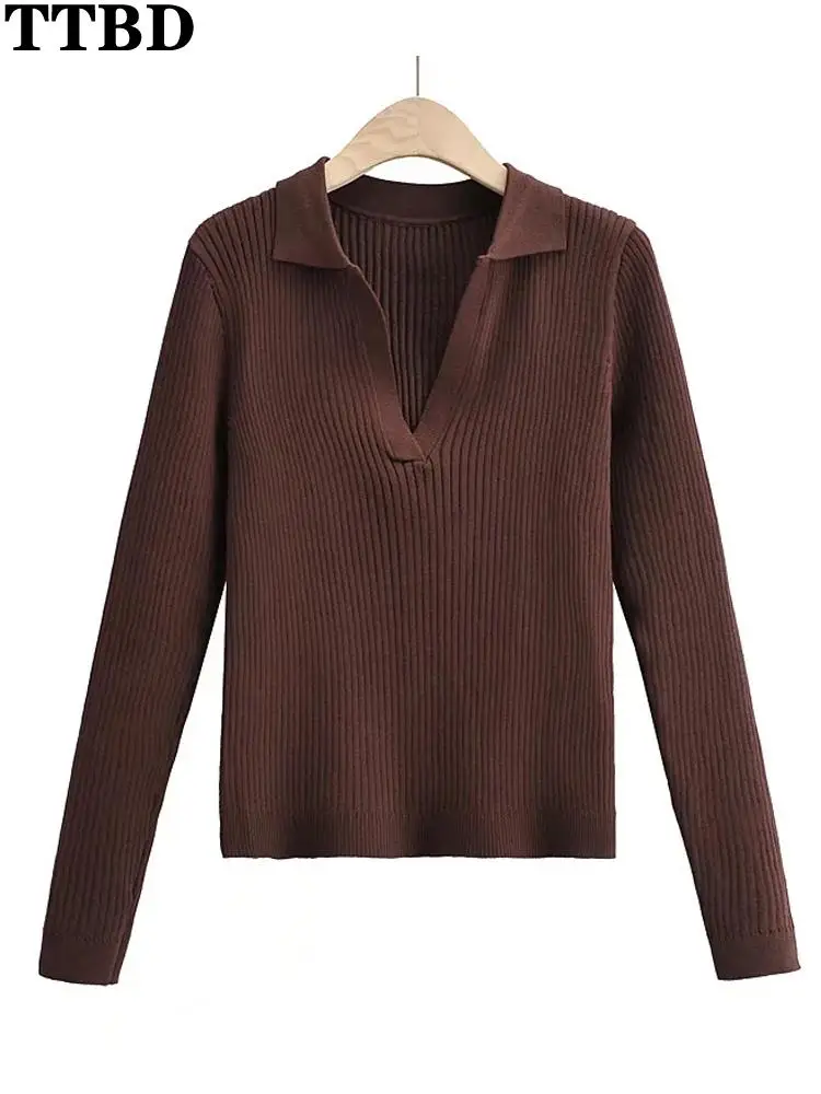 TTBD korean style fall clothes for women fashion knitted sweater vintage lapel collar long sleeve female outerwear chic tops
TTBD korean style fall clothes for women fashion knitted sweater vintage lapel collar long sleeve female outerwear chic tops
