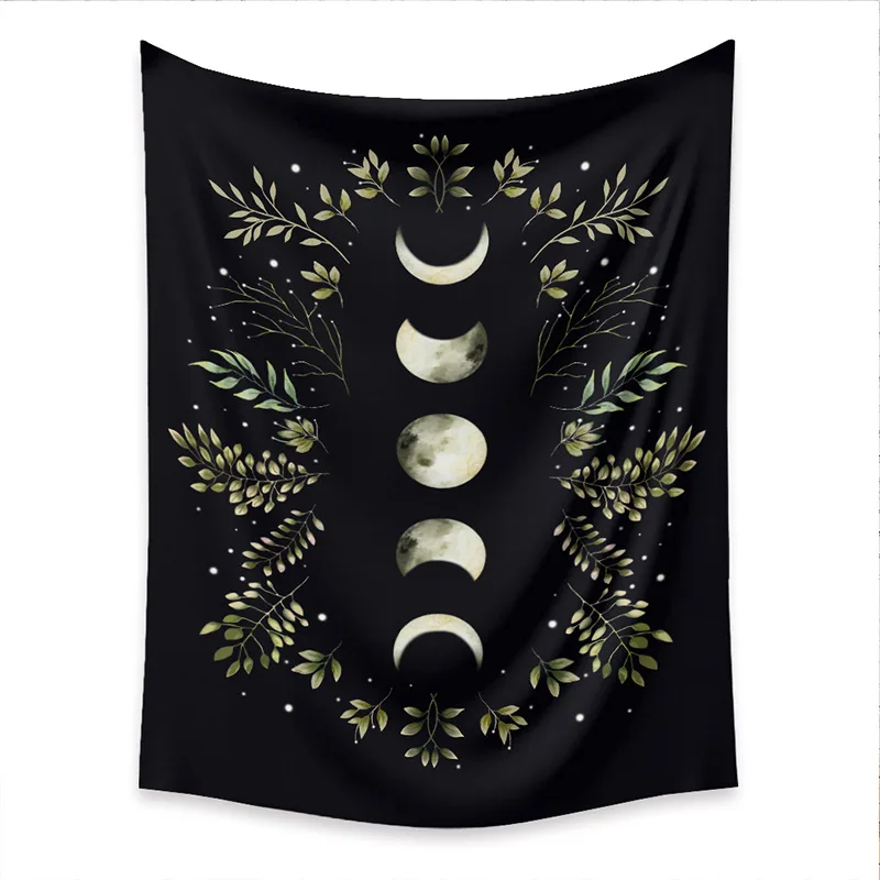 Moon Phase Starry Sky Tapestry Wall Hanging Psychedelic Flower Tapestries Black Boho Carpet Wall Cloth Bed Cover Tablecloth
Moon Phase Starry Sky Tapestry Wall Hanging Psychedelic Flower Tapestries Black Boho Carpet Wall Cloth Bed Cover Tablecloth