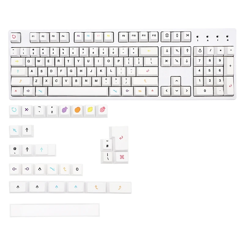 Fruits Keycap White Theme Minimalist Style Cherry Profile for 61/64/68/75/84/RK836/87/96/980/108 Keyboard Keycaps
Fruits Keycap White Theme Minimalist Style Cherry Profile for 61/64/68/75/84/RK836/87/96/980/108 Keyboard Keycaps