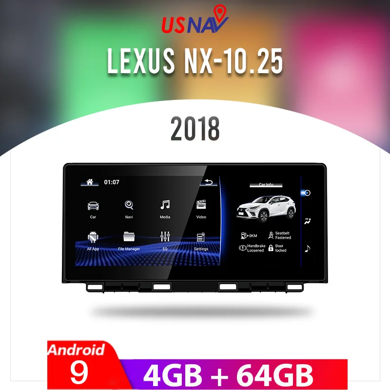 Автомобильный радиоприемник USNAV Android 10,25 для Lexus NX 200 300 2018 s8, GPS, DVD-плеер, сенсорный экран, мультимедийная навигация, стерео аудио IPS BT
Автомобильный радиоприемник USNAV Android 10,25 для Lexus NX 200 300 2018 s8, GPS, DVD-плеер, сенсорный экран, мультимедийная навигация, стерео аудио IPS BT