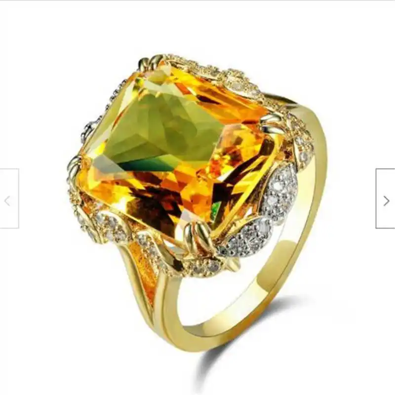 Huge Princess Fashion Cut Yellow Temperament Gold Colour For Women Wedding Engagement Ring
Huge Princess Fashion Cut Yellow Temperament Gold Colour For Women Wedding Engagement Ring