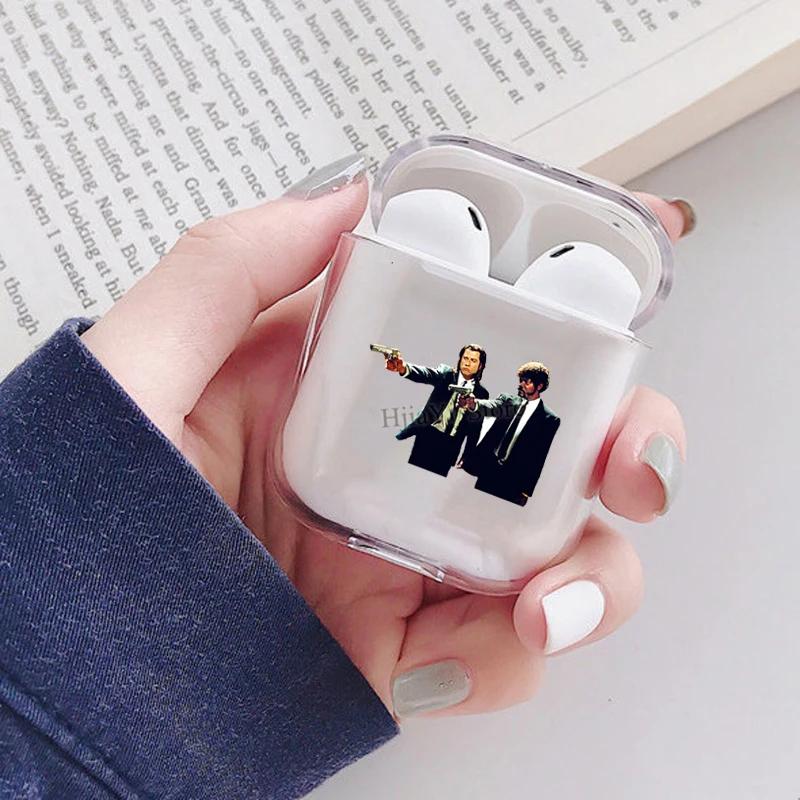 Стимулировать и Жюль Криминальное чтиво наушники чехол для Apple AirPods 1 2 мягкий прозрачный чехол из материала TPU для Аксессуары для Airpods 
Стимулировать и Жюль Криминальное чтиво наушники чехол для Apple AirPods 1 2 мягкий прозрачный чехол из материала TPU для Аксессуары для Airpods