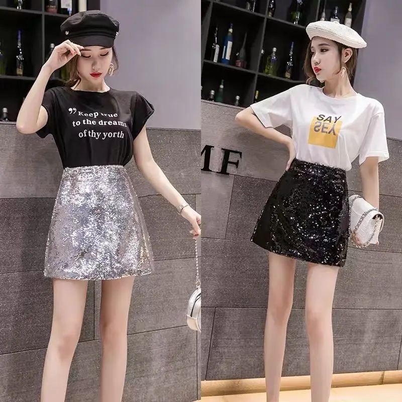 Korean A-line Sequin high waist slim skirt women's summer new 2020 summer autumn new versatile hip skirt
Korean A-line Sequin high waist slim skirt women's summer new 2020 summer autumn new versatile hip skirt
