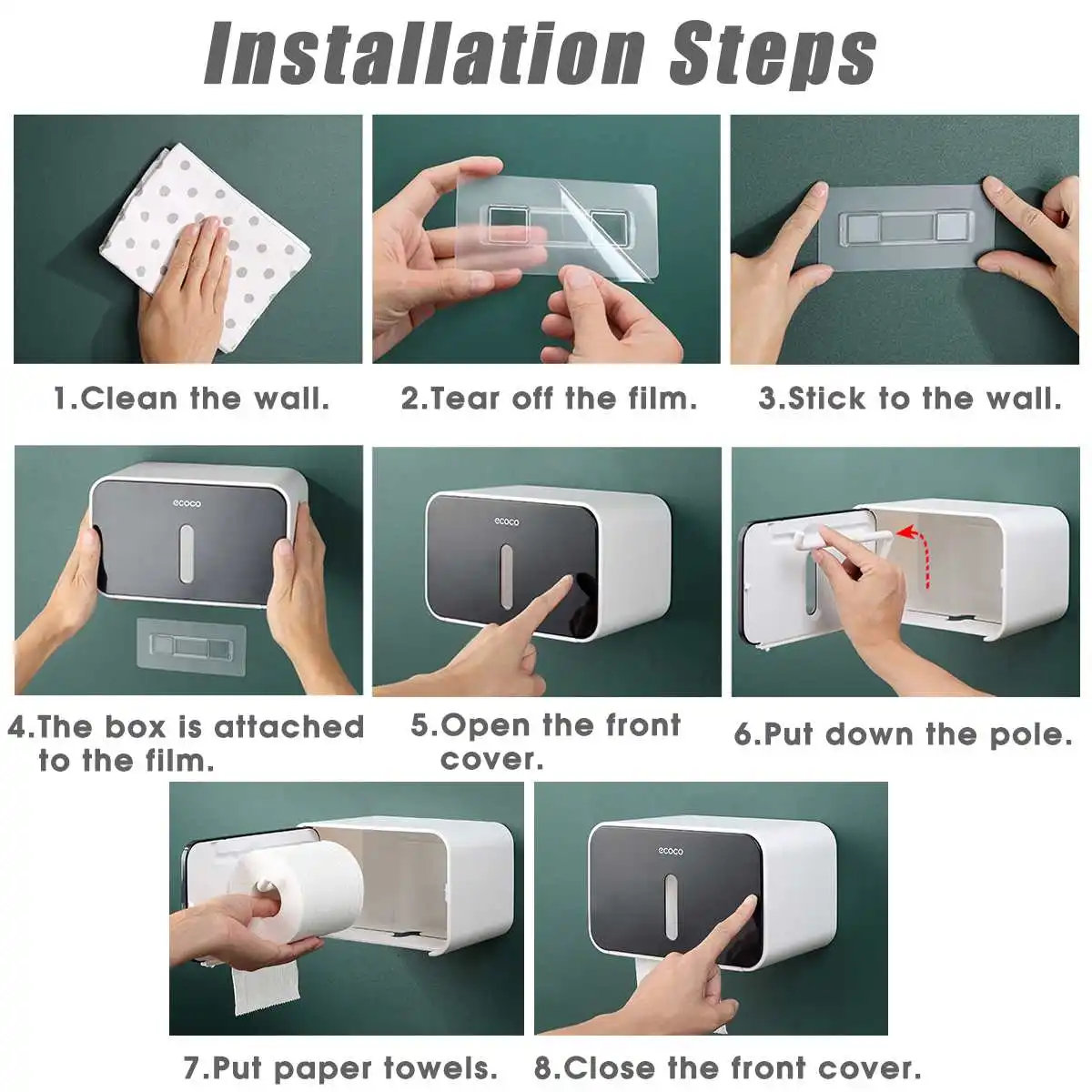 Bathroom Wall Mount Tissue Shelf Storage Box Rack Roll Hanger 3 color Waterproof Creatives Toilet Paper Holder
Bathroom Wall Mount Tissue Shelf Storage Box Rack Roll Hanger 3 color Waterproof Creatives Toilet Paper Holder