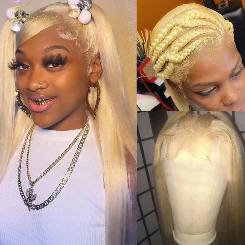 613 Blonde Long Straight Lace Front Wig Brazilian Human Hair Transparent HD Lace Frontal Wig For Black Women Full Pre Plucked 30
613 Blonde Long Straight Lace Front Wig Brazilian Human Hair Transparent HD Lace Frontal Wig For Black Women Full Pre Plucked 30