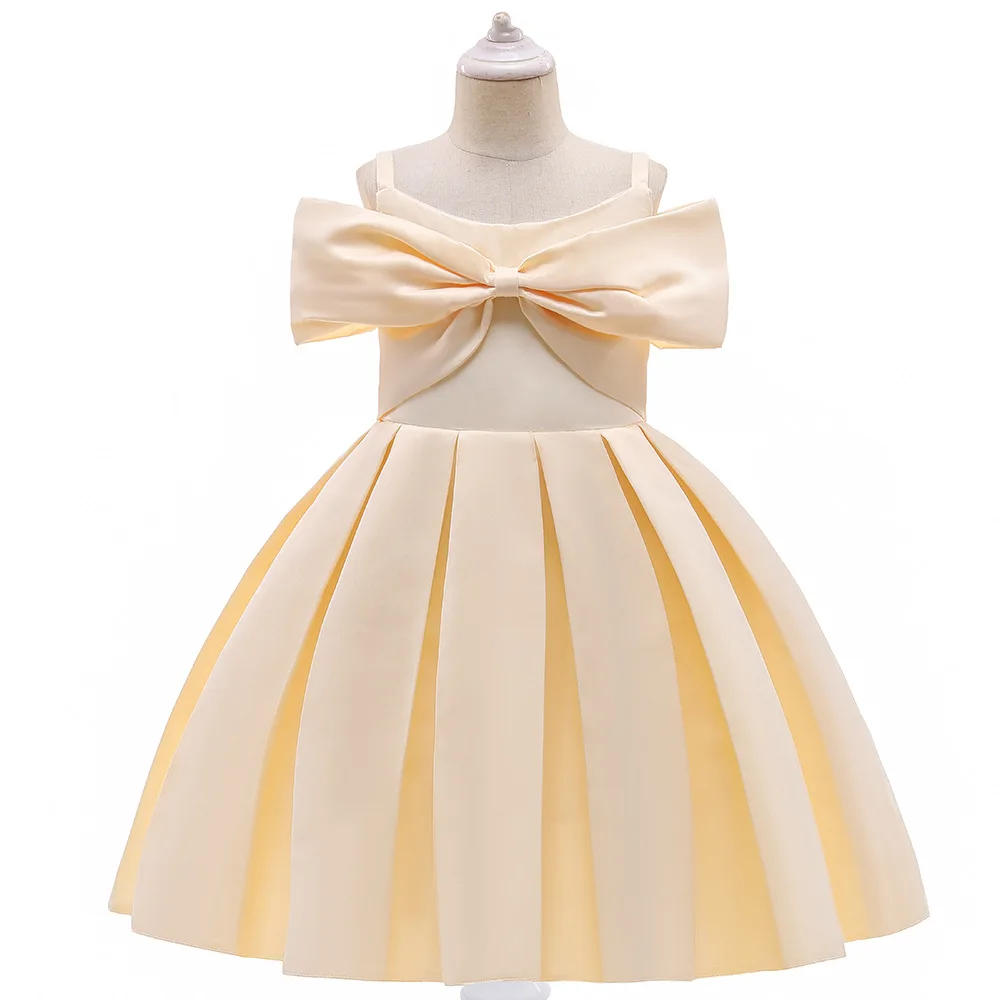 New Solid Satin Girls Dress Bowknot Elegant Birthday Ceremony Girls Princess Dress Children Party Dresses
New Solid Satin Girls Dress Bowknot Elegant Birthday Ceremony Girls Princess Dress Children Party Dresses