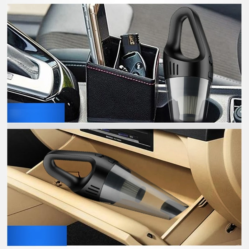 Rechargeable 120W Wireless Handheld Car Vacuum Cordless Cleaner USB Charge Wet Dry Strong Cyclone Suction for Home Car Truck 
Rechargeable 120W Wireless Handheld Car Vacuum Cordless Cleaner USB Charge Wet Dry Strong Cyclone Suction for Home Car Truck