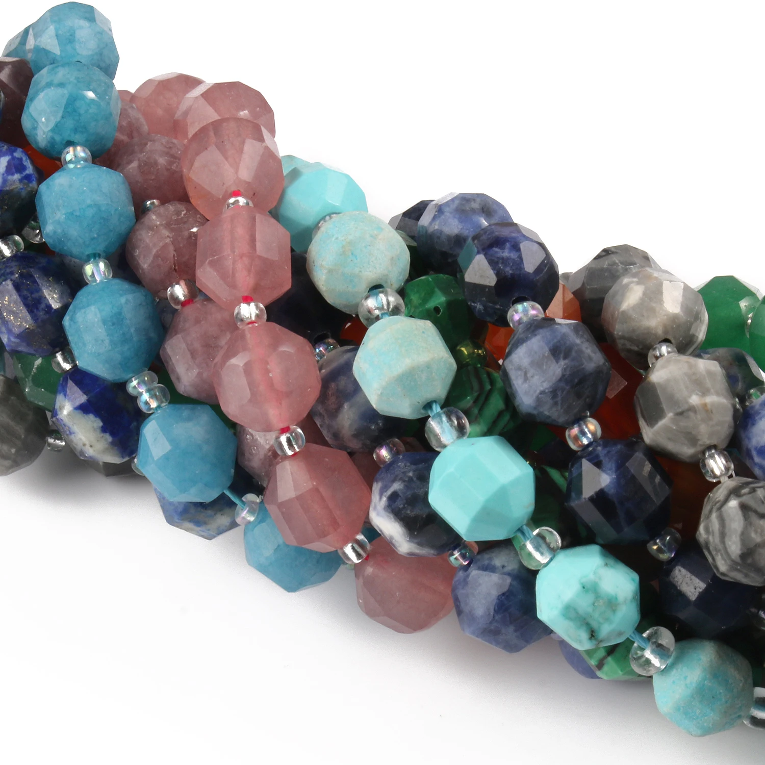 Natural Faceted Sharp Gem Quartz Crystal Sodalite Stone Beads for Jewelry Making DIY Handmade Charm Bracelets Accessories 15''
Natural Faceted Sharp Gem Quartz Crystal Sodalite Stone Beads for Jewelry Making DIY Handmade Charm Bracelets Accessories 15''