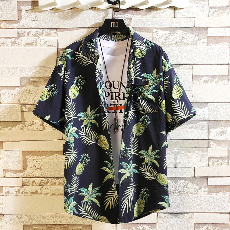 Print Brand 2020 Summer Men's Beach Shirt Fashion Short Sleeve Floral Loose Casual Shirts Plus Asian SIZE M-4XL 5XL Hawaiian
Print Brand 2020 Summer Men's Beach Shirt Fashion Short Sleeve Floral Loose Casual Shirts Plus Asian SIZE M-4XL 5XL Hawaiian