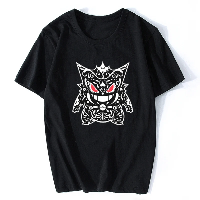 Мужская футболка Gengar Sugar Skull Pokemon Go с модным принтом в стиле Харадзюку хип хоп