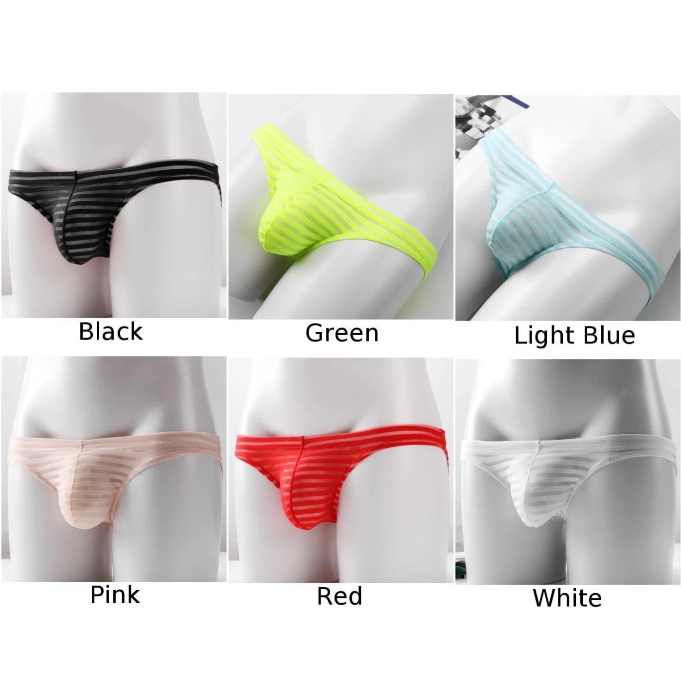 Men's Briefs Sexy Transparent Briefs Thongs Stripes Low Waist Underwear Breathable New Male Underpants Summer Comfortbale
Men's Briefs Sexy Transparent Briefs Thongs Stripes Low Waist Underwear Breathable New Male Underpants Summer Comfortbale