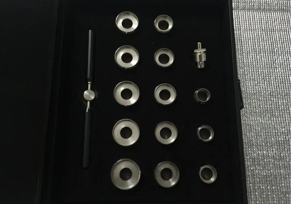 New 18.5~36.5mm Size 13pcs 316L Steel Watch Case Opener Tool with Handle for Watch Repair
New 18.5~36.5mm Size 13pcs 316L Steel Watch Case Opener Tool with Handle for Watch Repair