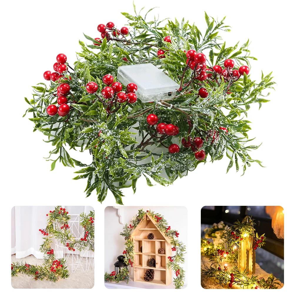 2M Christmas Red Fruit Light String with Pine Needles Decoration Extra Long LED Light String Warm Decor for Christmas Party
2M Christmas Red Fruit Light String with Pine Needles Decoration Extra Long LED Light String Warm Decor for Christmas Party