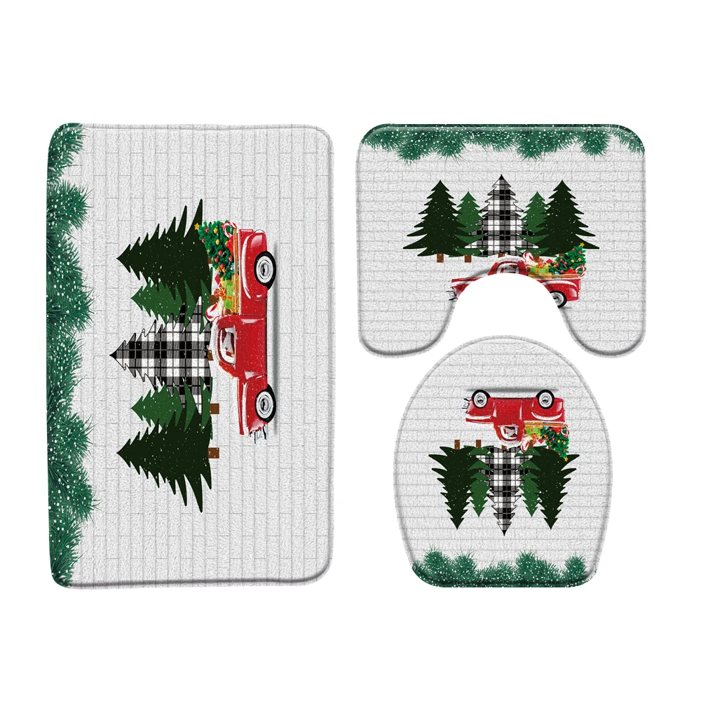 Christmas Bath Mat 3-Piece Set Lattice Xmas Tree Pine Tree Farmhouse Decorated Red Truck Design Anti-Slip Baths Rugs Carpet Mats
Christmas Bath Mat 3-Piece Set Lattice Xmas Tree Pine Tree Farmhouse Decorated Red Truck Design Anti-Slip Baths Rugs Carpet Mats