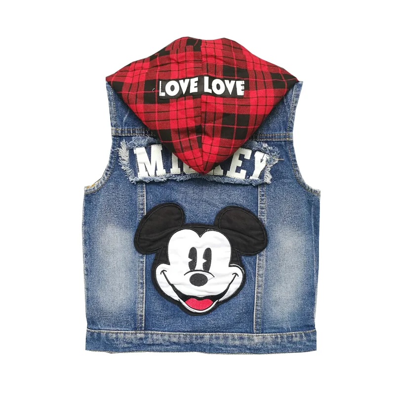 Disney Mickey Mouse Hooded Cowboy Vest Children's Waistcoat Men's and Women's Spring and Autumn Denim Jacket
Disney Mickey Mouse Hooded Cowboy Vest Children's Waistcoat Men's and Women's Spring and Autumn Denim Jacket
