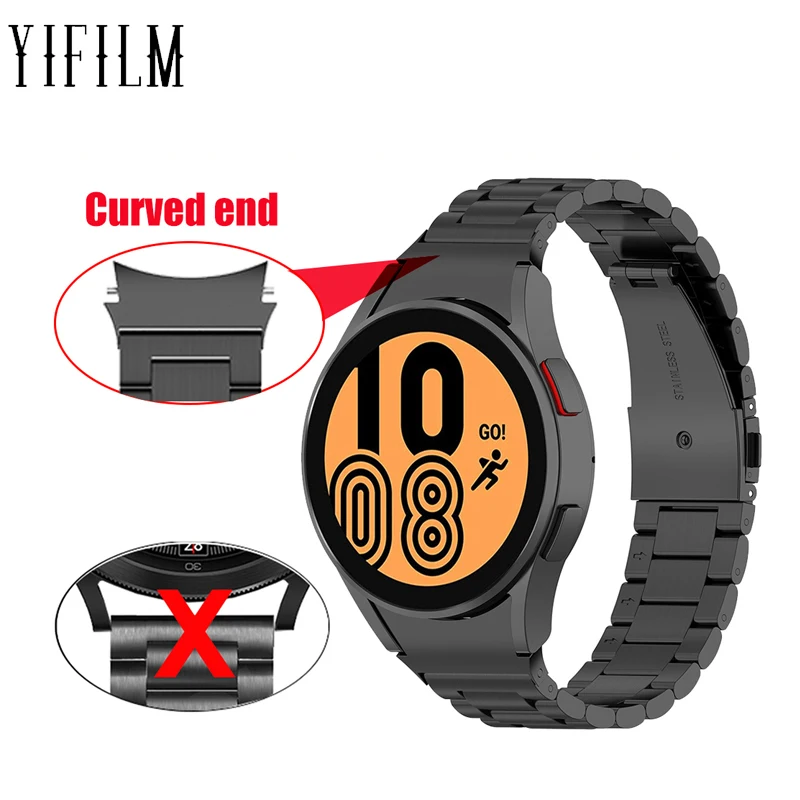 Curved End Wrist Band For Samsung Galaxy Watch 4 Classic 46mm 42mm/Watch4 44mm 40mm No Gaps Metal Stainless Steel Watchbands
Curved End Wrist Band For Samsung Galaxy Watch 4 Classic 46mm 42mm/Watch4 44mm 40mm No Gaps Metal Stainless Steel Watchbands
