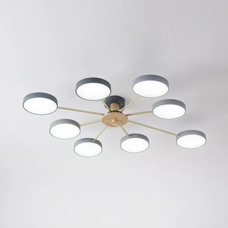 Nordic post-modern macaron chandelier LED living room bedroom study gloss lighting AC110V-260V changeable 
Nordic post-modern macaron chandelier LED living room bedroom study gloss lighting AC110V-260V changeable