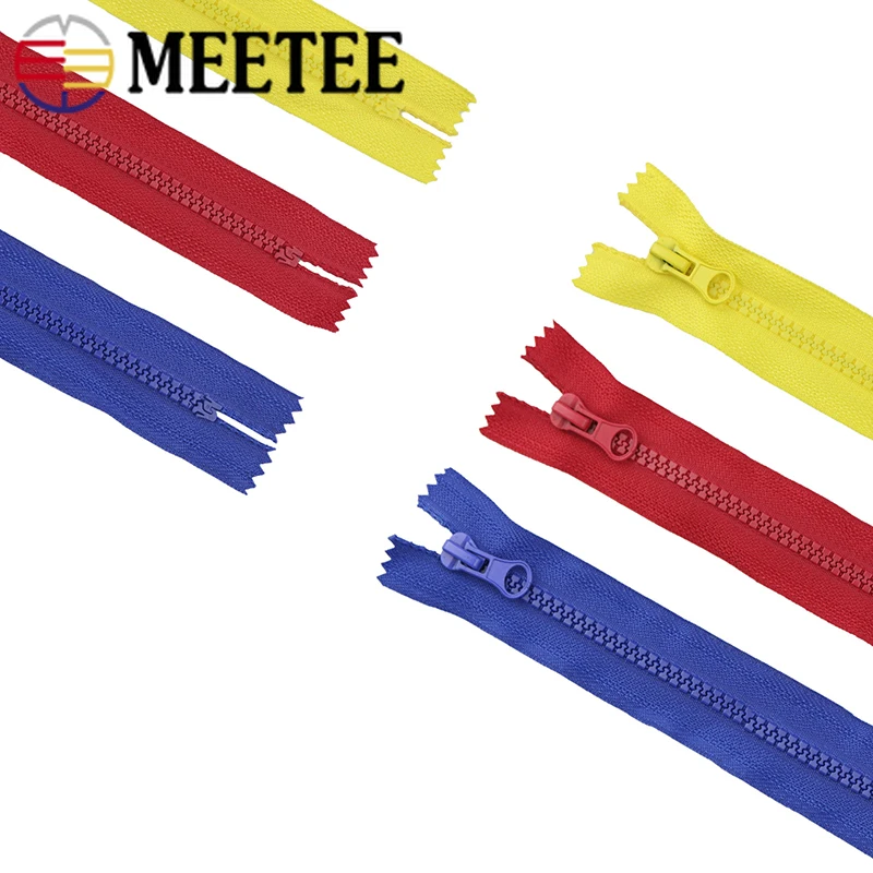 

Meetee 10pcs 15/20/30/40cm Close-End Zipper 5# Resin Zips for Jacket Coat Pocket Zippers DIY Garment Sewing Zip Bags Repair Kits