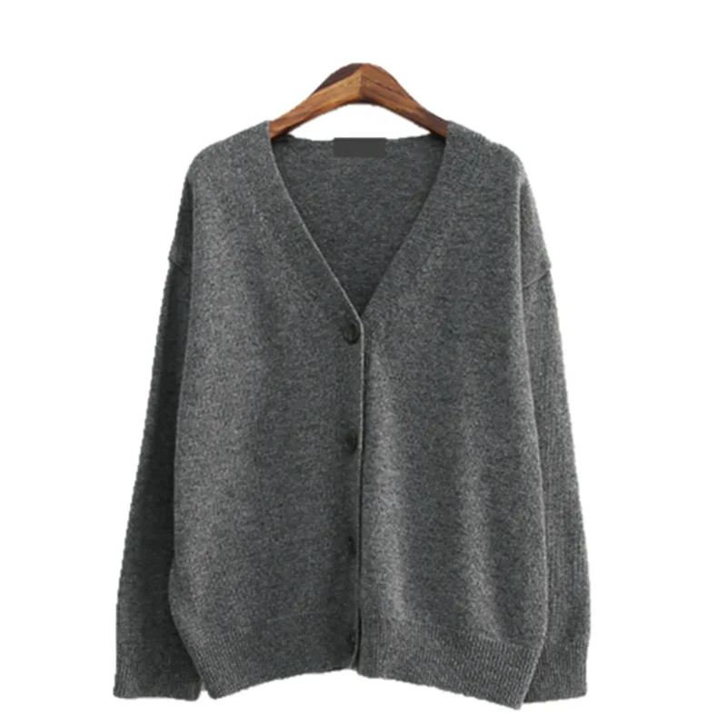 Sweater Women's Autumn and Winter Korean-style Fashion Loose Long Sleeve V-neck Single Breasted Knitted Cardigan Sweater
Sweater Women's Autumn and Winter Korean-style Fashion Loose Long Sleeve V-neck Single Breasted Knitted Cardigan Sweater