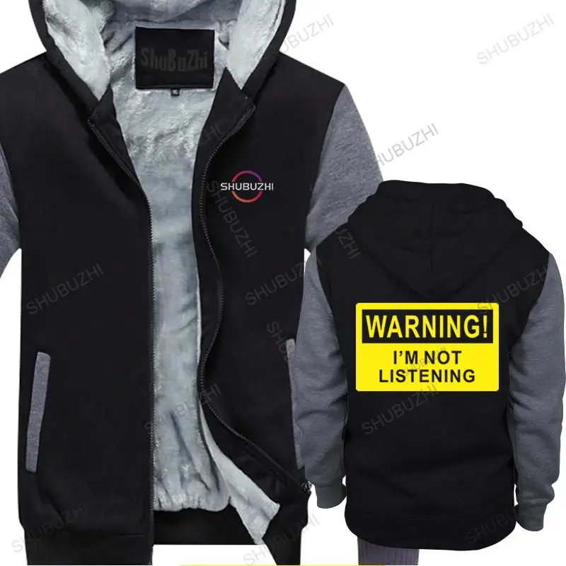 mens vintage fashion hoodies winter cotton zipper hoody Warning I'm Not Listening male brand thick hooded coat casual sweatshirt
mens vintage fashion hoodies winter cotton zipper hoody Warning I'm Not Listening male brand thick hooded coat casual sweatshirt