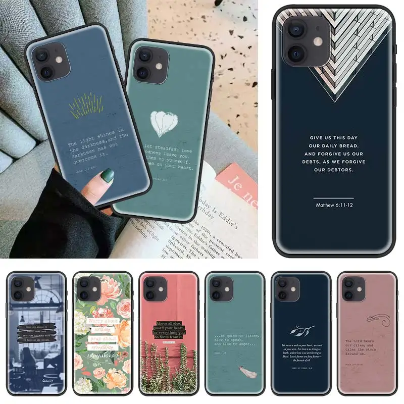 Bible Verse Jesus Case For Apple iPhone 11 12 Pro 7 XR X XS Max 8 6 6S Plus SE 2020 5 5S Coque Black Shell Phone Covers 13 
Bible Verse Jesus Case For Apple iPhone 11 12 Pro 7 XR X XS Max 8 6 6S Plus SE 2020 5 5S Coque Black Shell Phone Covers 13
