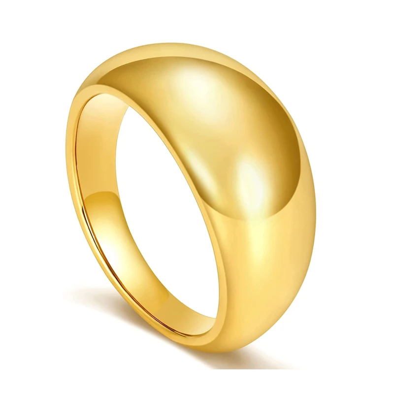 EAMTI 18kgold-plated Stainless Steel Ring Suitable for Women Girls Thick Dome Ring Stacking Wedding Ring Minimalist Ring
EAMTI 18kgold-plated Stainless Steel Ring Suitable for Women Girls Thick Dome Ring Stacking Wedding Ring Minimalist Ring